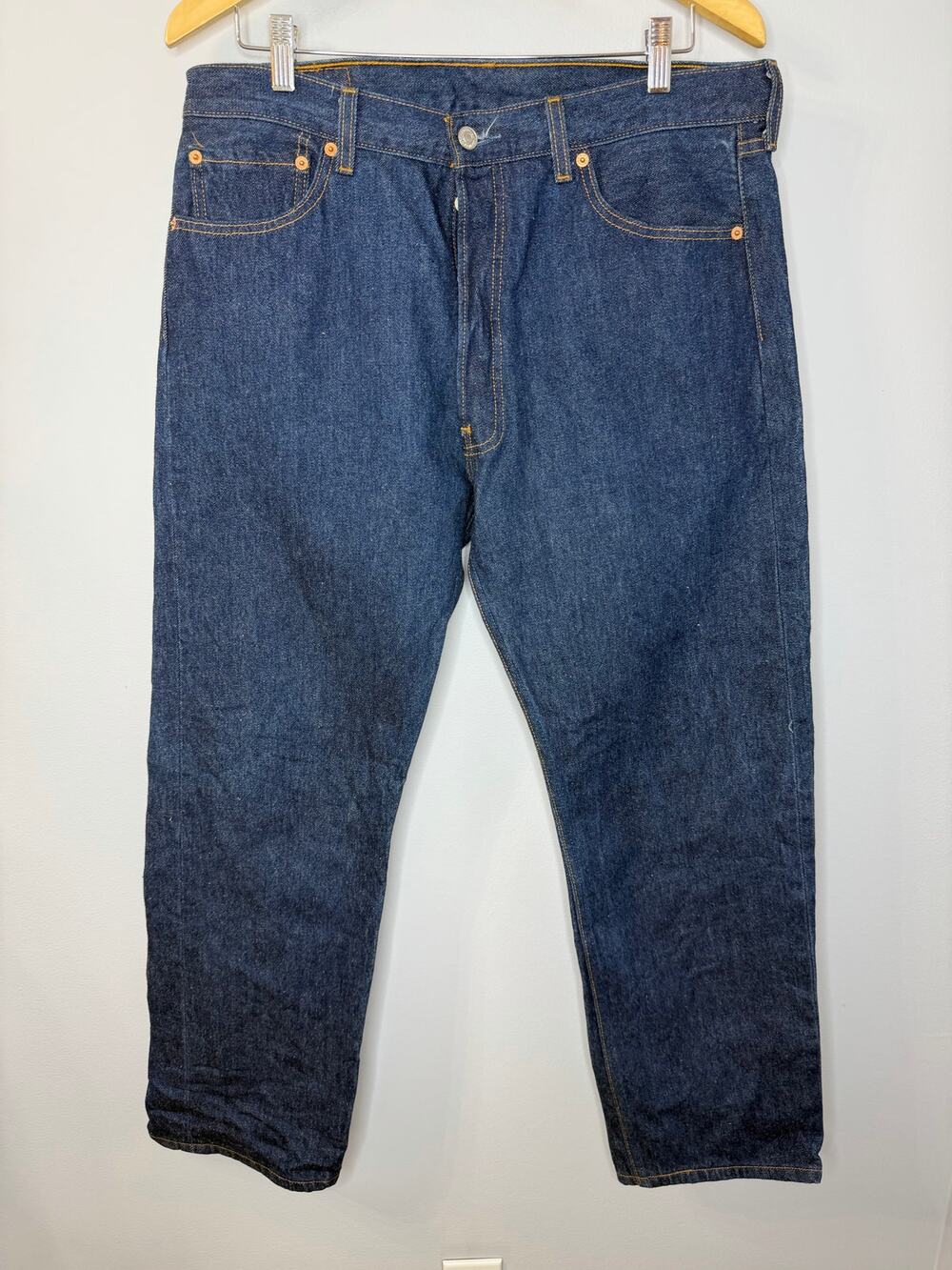 VIntage 90's Y2K Levi's 501 straight Jeans Dark Blue Wash Men's 36x31